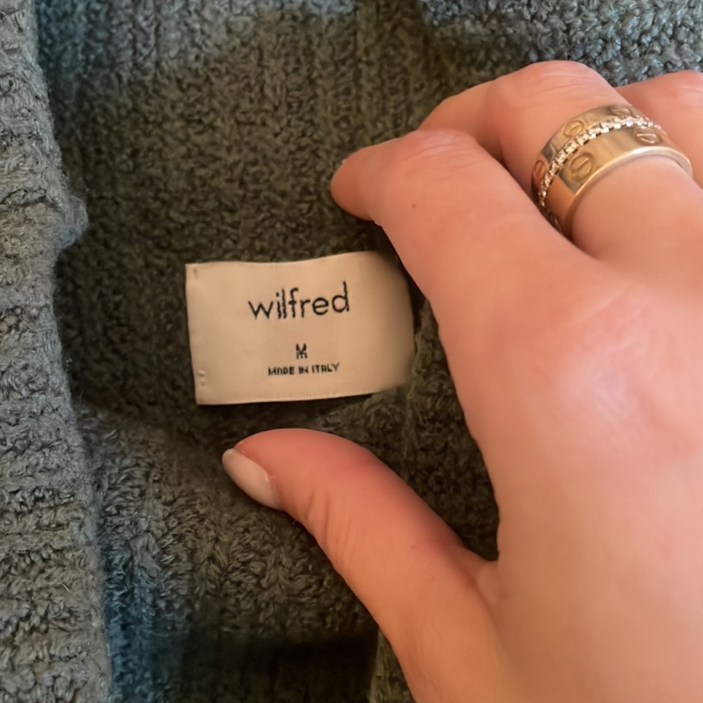 Wilfred sweater green. Made in Italy. Wore once
